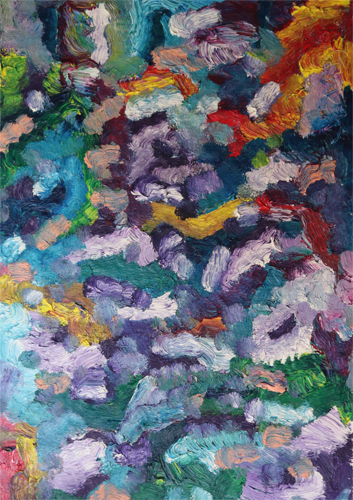 Purple Jungle Painting +270 degrees clockwise rotation
